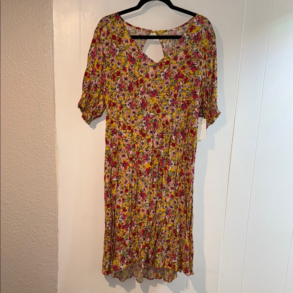 Women's Puff Sleeve Floral Dress
